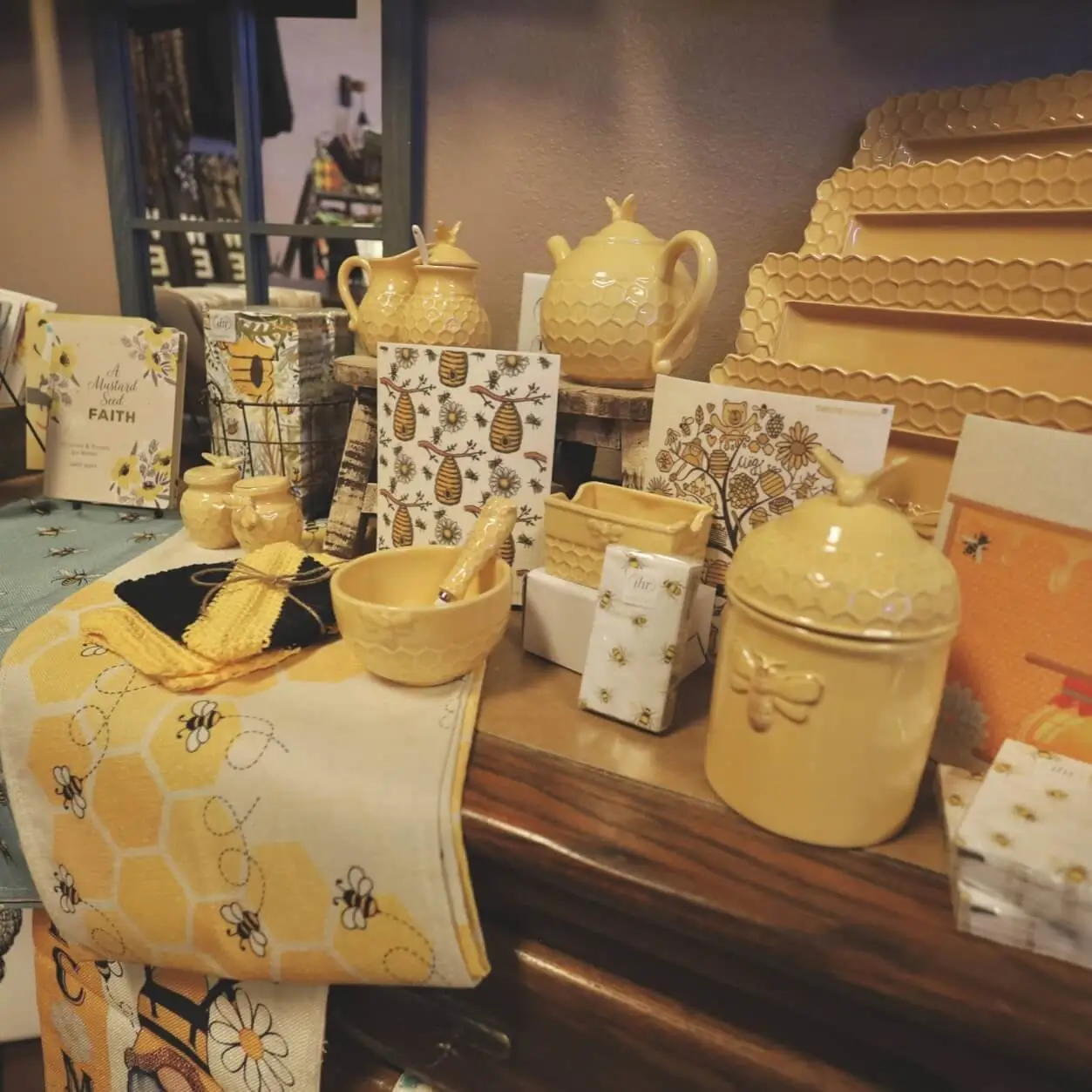 Honeybee housewares in boutique